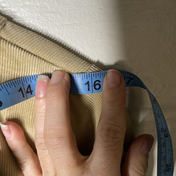 St. Johns Bay Womens Khaki Tan Corduroy Blazer Jacket Pockets Buttons - Picture 12 of 12